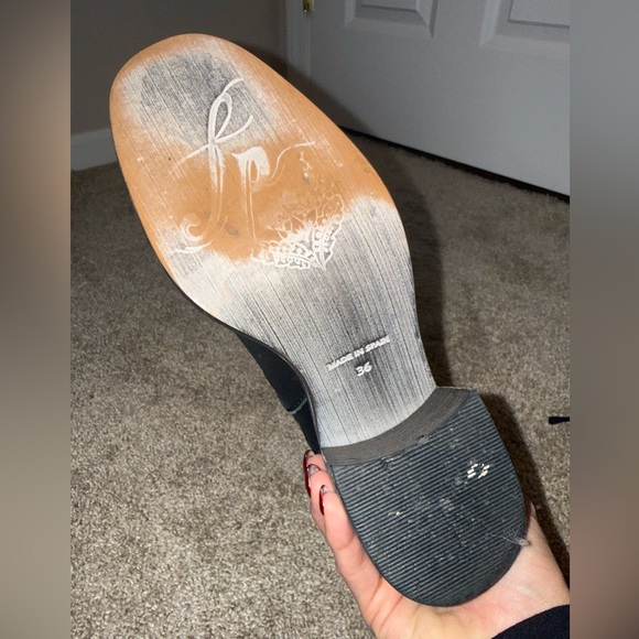 Free People Essential Chelsea Boots - Black Leather Ankle Boots - Picture 6 of 9